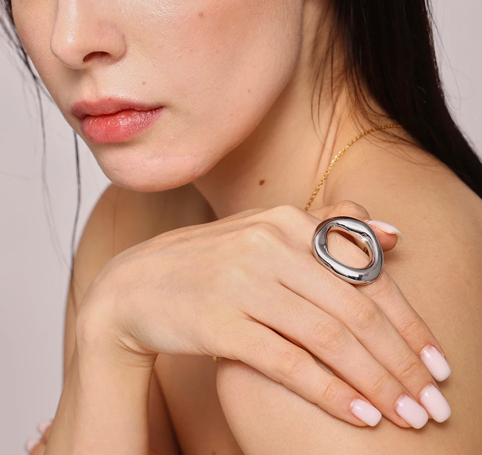 Bague ajustable design minimaliste