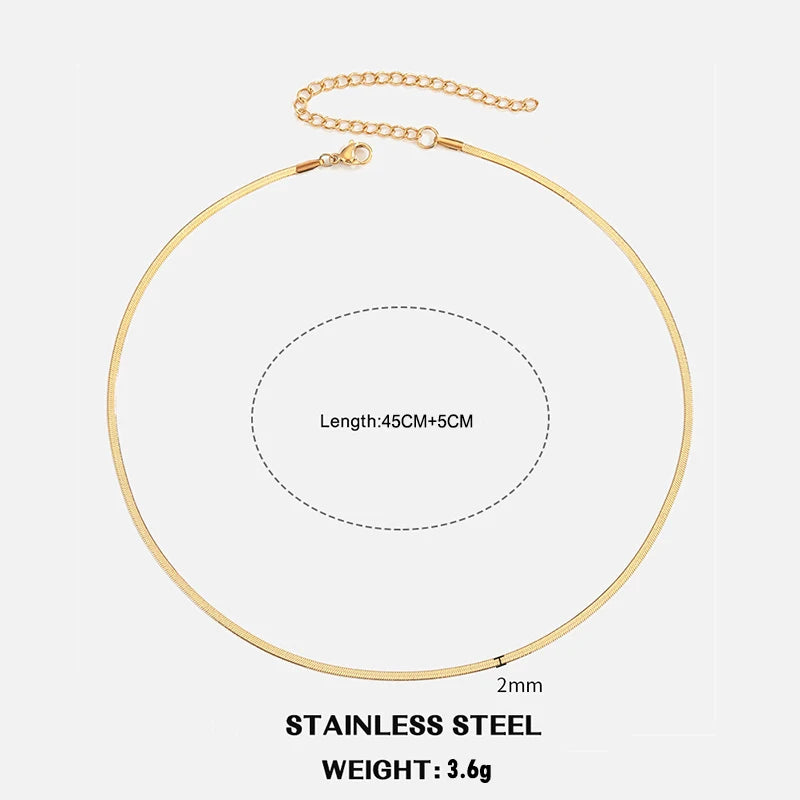 Collier chaîne plate