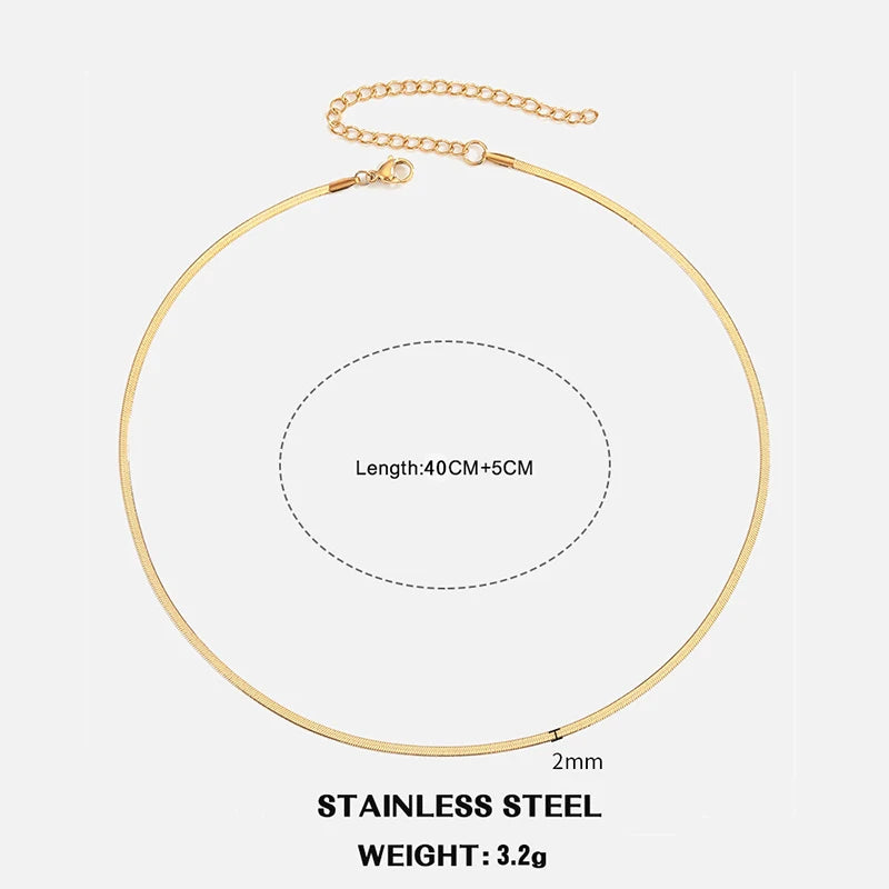 Collier chaîne plate