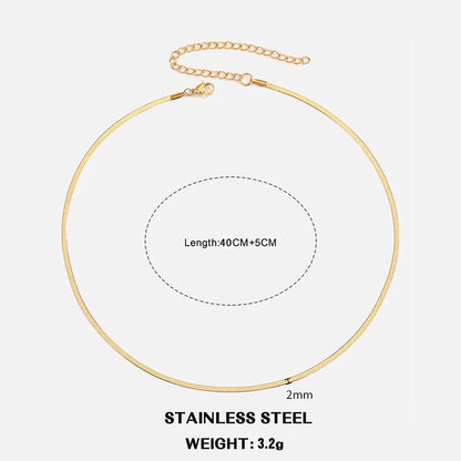 Collier chaîne plate