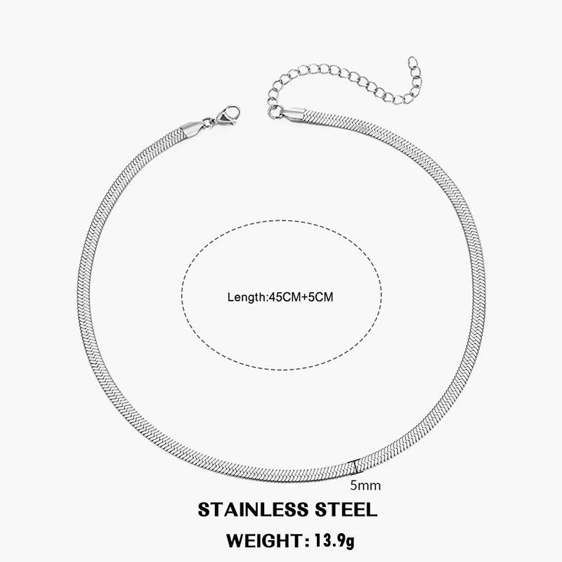 Collier chaîne plate