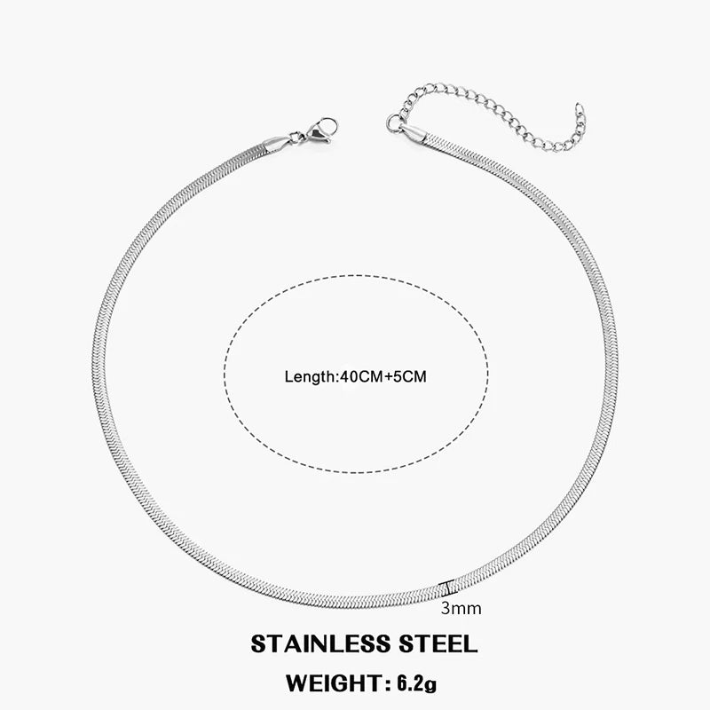 Collier chaîne plate