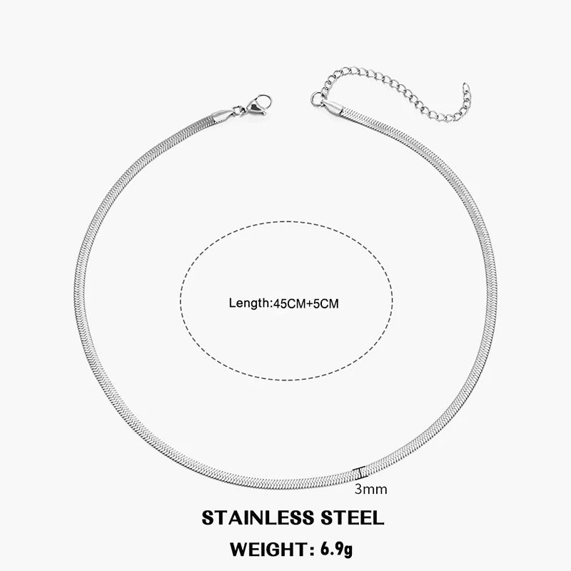 Collier chaîne plate