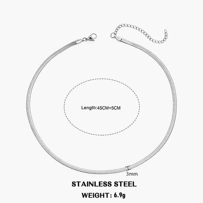 Collier chaîne plate