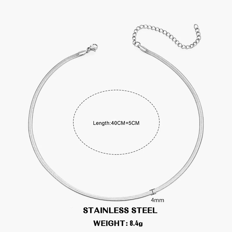 Collier chaîne plate