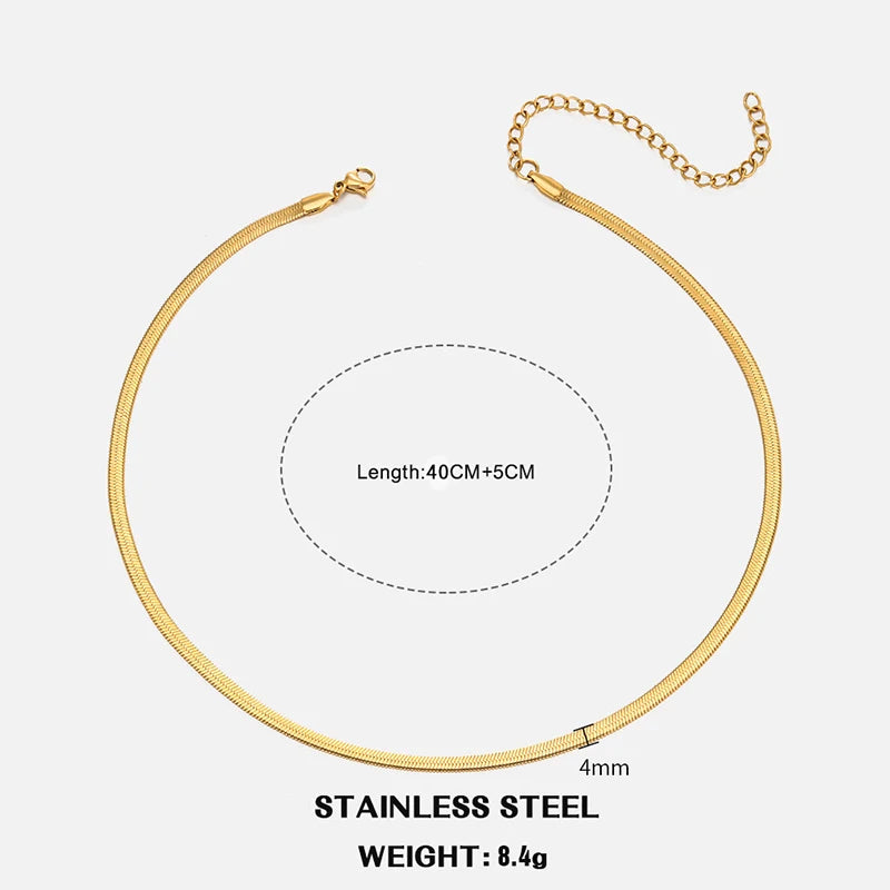 Collier chaîne plate