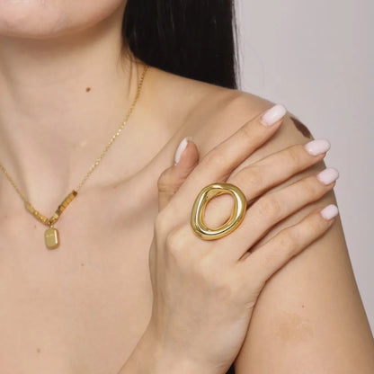 Bague ajustable design minimaliste