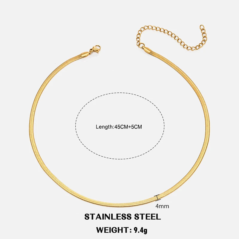 Collier chaîne plate