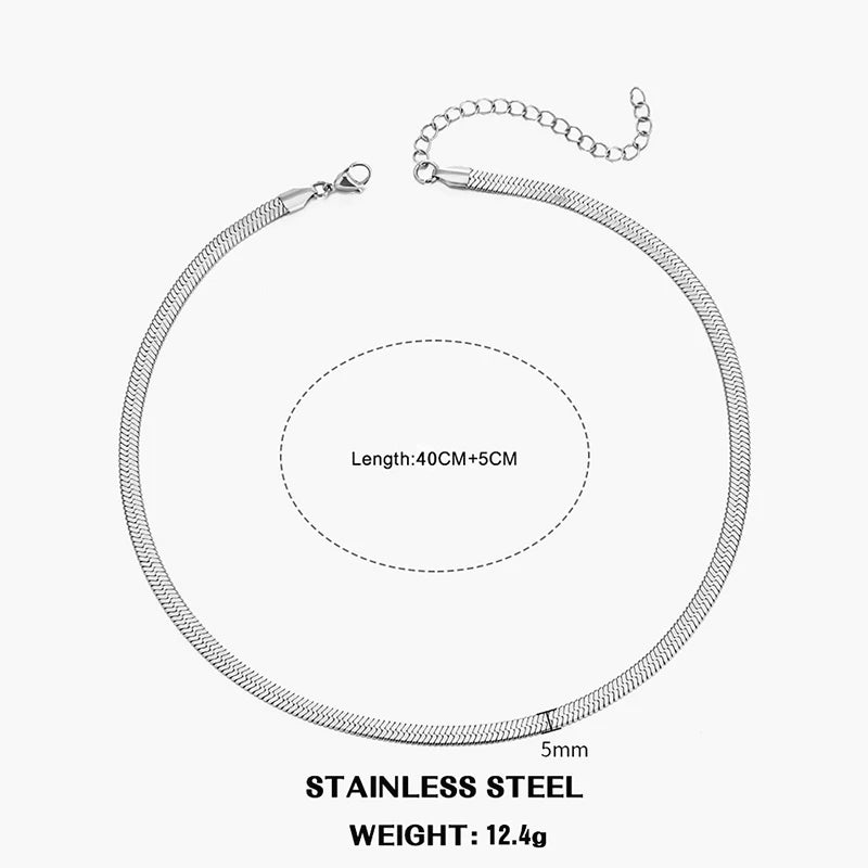 Collier chaîne plate