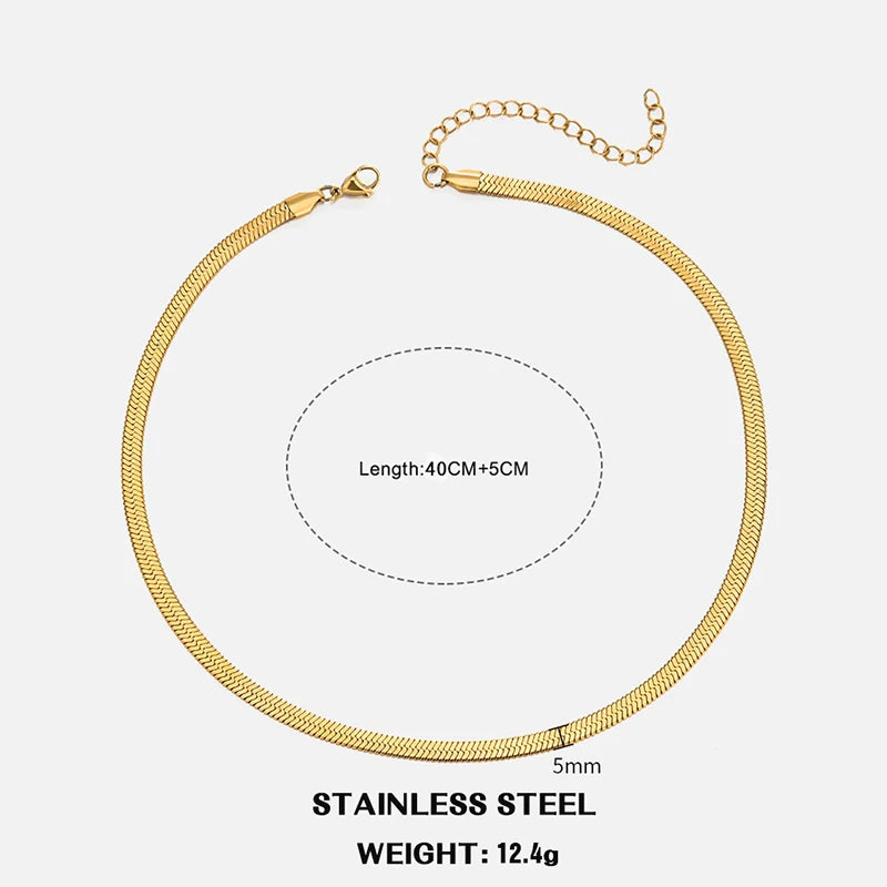 Collier chaîne plate