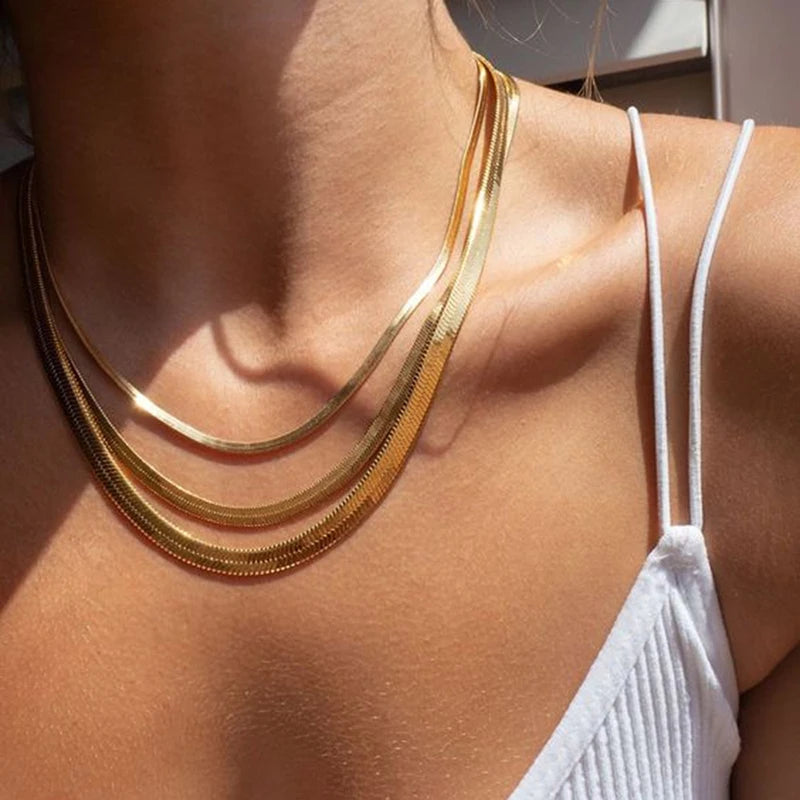 Collier chaîne plate