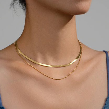 Collier chaîne plate