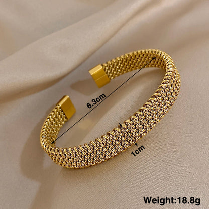 Bracelet tressé doré