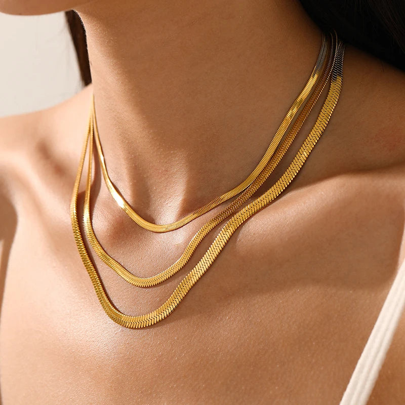 Collier chaîne plate
