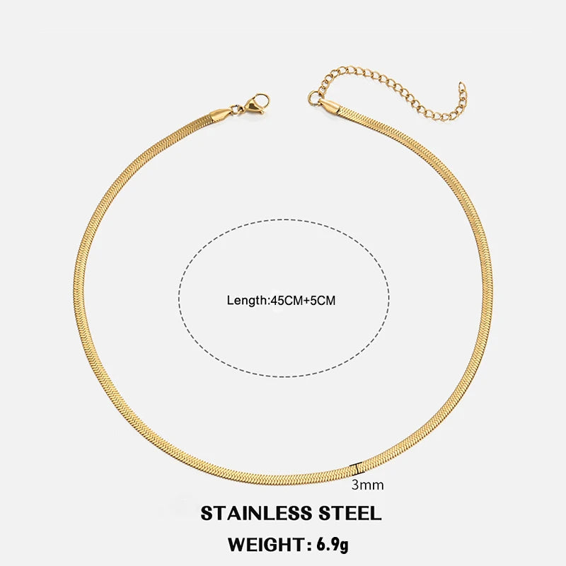 Collier chaîne plate