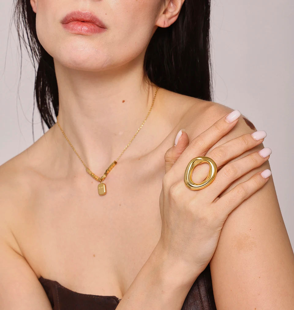 Bague ajustable design minimaliste